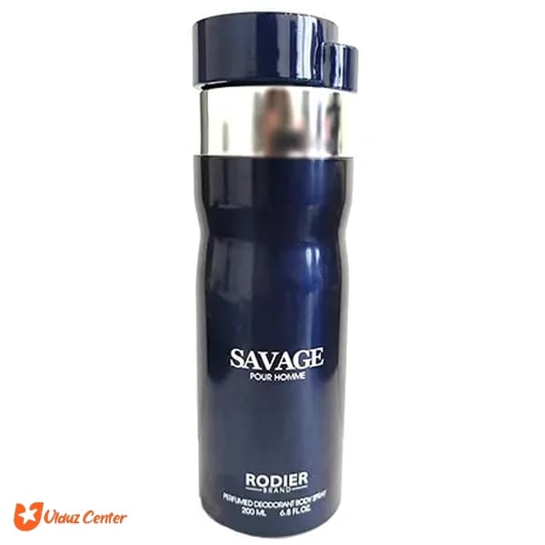 اسپری بدن مردانه رودیر مدل Savage حجم 200 میل