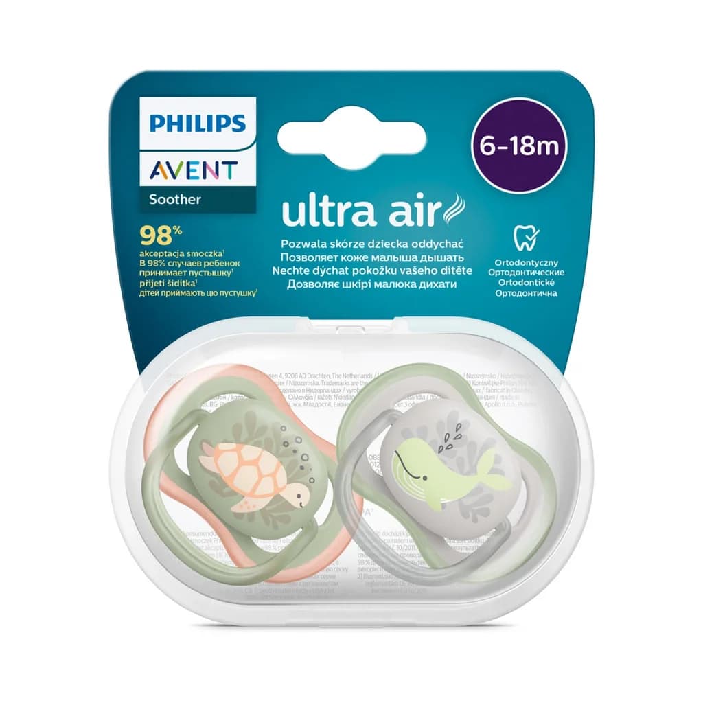 پستانک ارتودنسی فیلیپس اونت مدل Ultra Air مناسب 6 تا 18 ماه — تصویر ۵