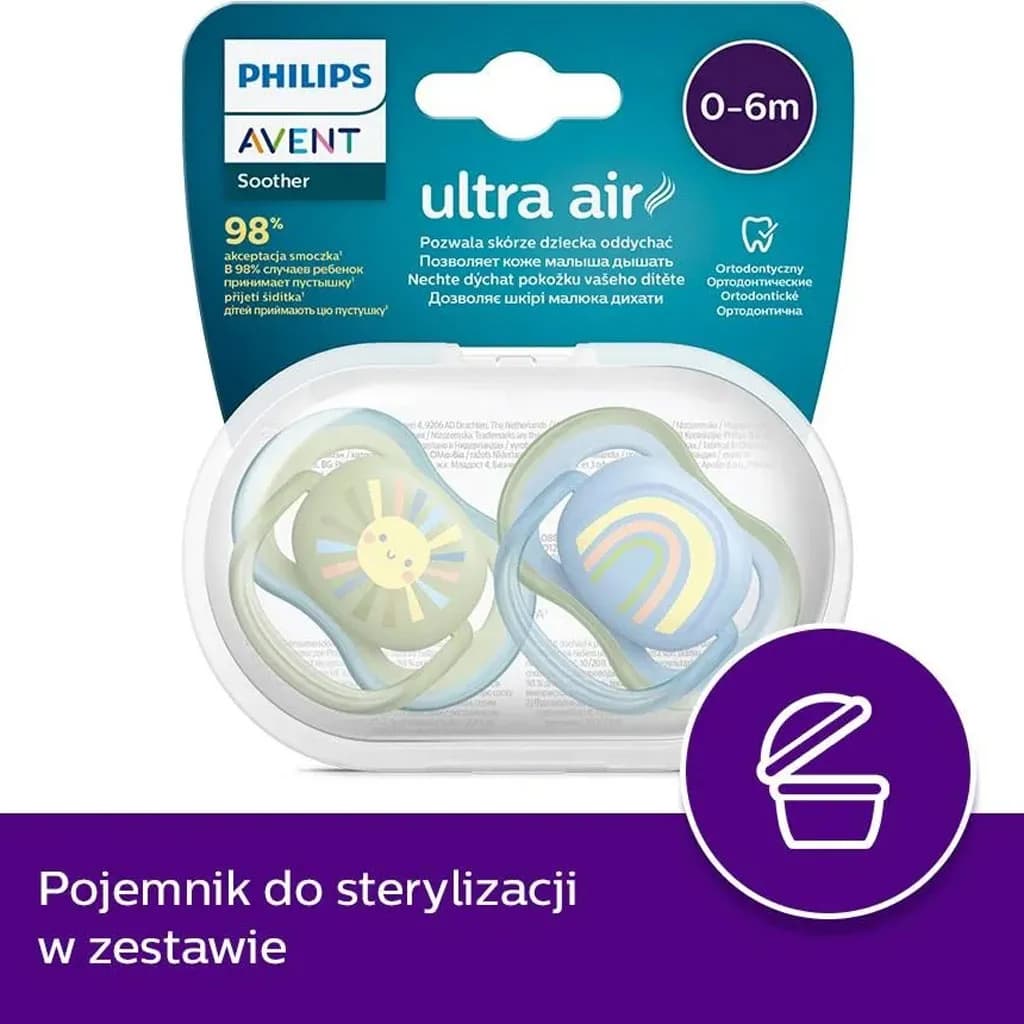 پستانک ارتودنسی فیلیپس اونت Ultra Air ماه 6-0 — تصویر ۷