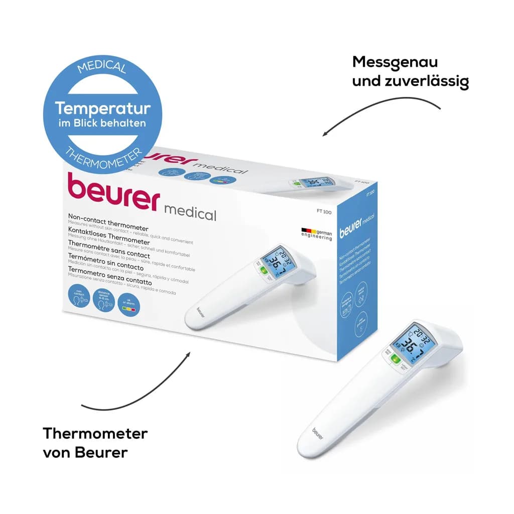تب سنج و دماسنج دیجیتال بیورر Beurer مدل FT100 — تصویر ۲