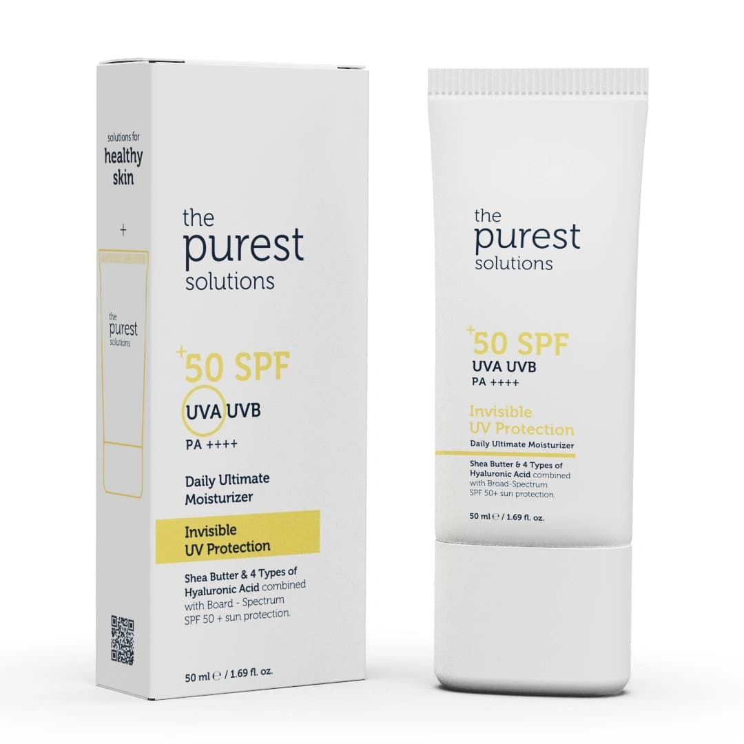 کرم ضد آفتاب بی رنگ رطوبت رسان پیورست سولوشن آلمان 50 میل purest solutions