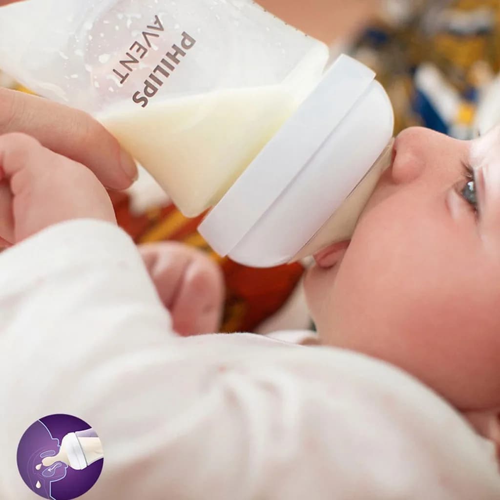 شیشه شیر بدون جعبه نچرال 4 قطره 330میل 3+ماه اونت Avent — تصویر ۲