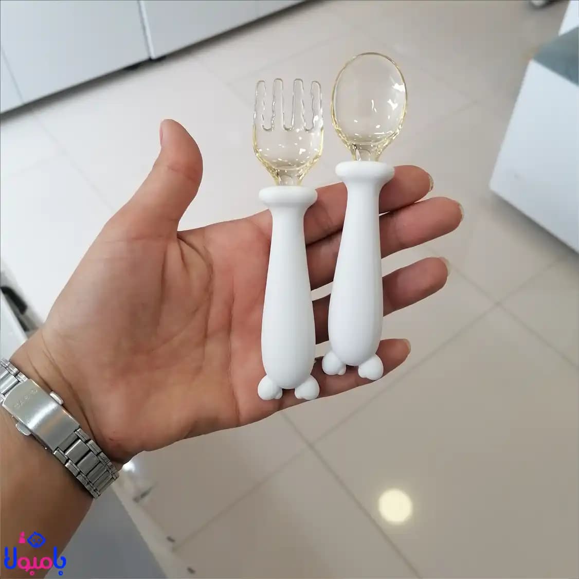 ست قاشق و چنگال سیلیکونی نوزاد هی اورشی He Or She — تصویر ۲
