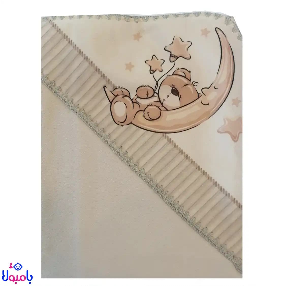 پتو دورپیچ کلاهدار مخمل پرنسس75*75سانتیمتر — تصویر ۶