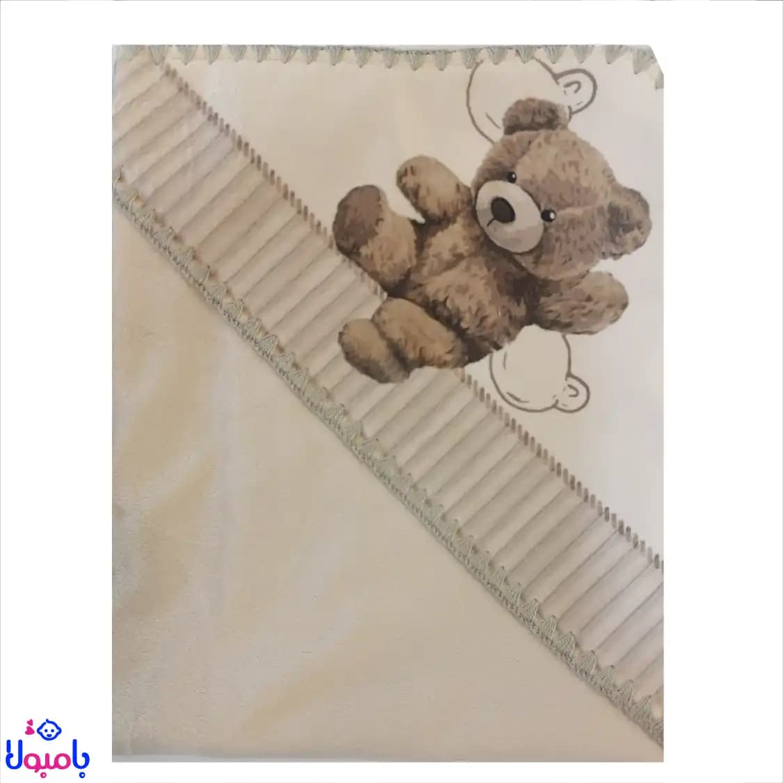 پتو دورپیچ کلاهدار مخمل پرنسس75*75سانتیمتر — تصویر ۸