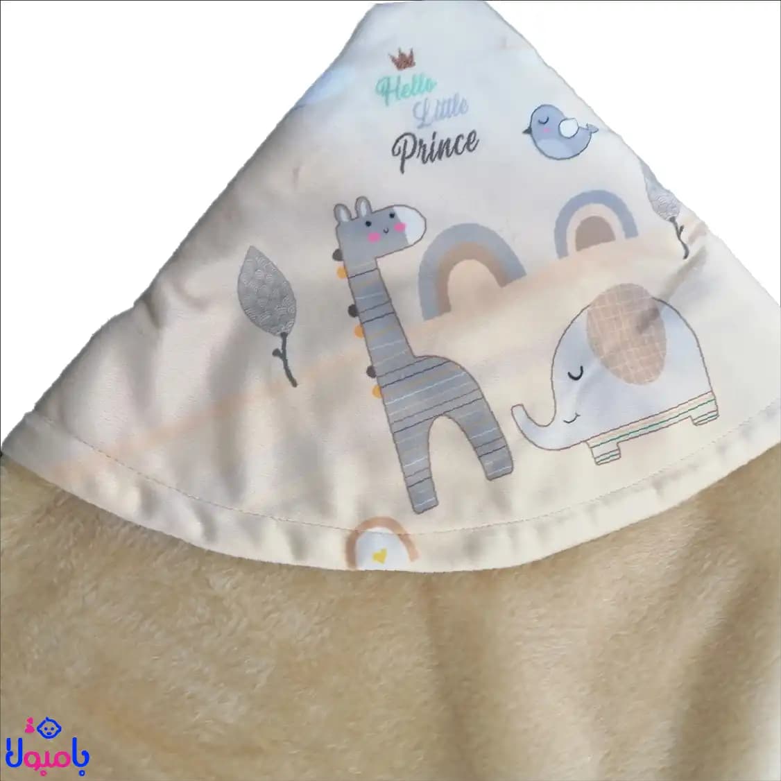 پتو دورپیچ کلاهدار نوزاد خزدار برند اراز — تصویر ۶