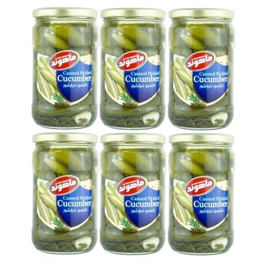 خیارشور ویژه ماهوند -660 گرم بسته 6 عددی