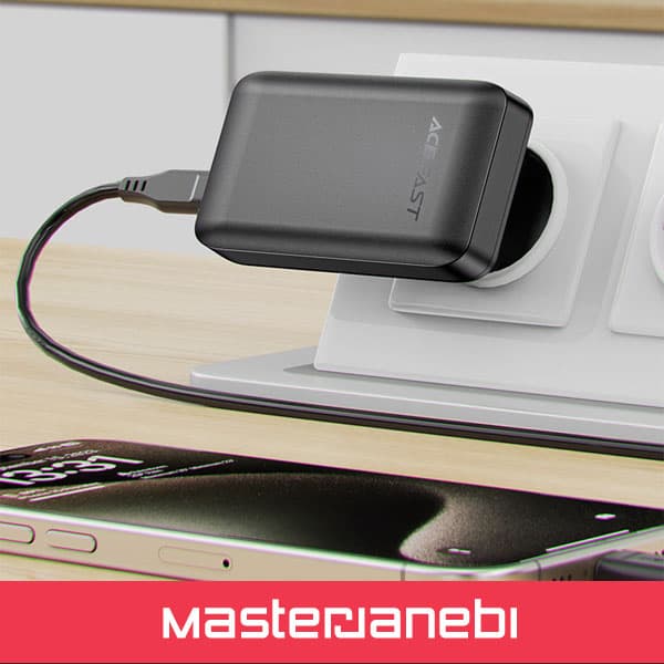 شارژر دیواری ایس فست ACEFAST A100 PD65W GaN Fast Charger توان 65 وات — تصویر ۴