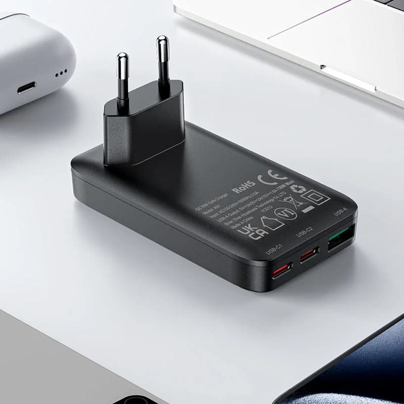 شارژر دیواری ایس فست ACEFAST A100 PD65W GaN Fast Charger توان 65 وات — تصویر ۱۱