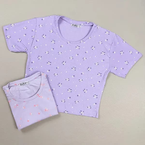 کراپ یقه گرد طرح ZARA — تصویر ۸