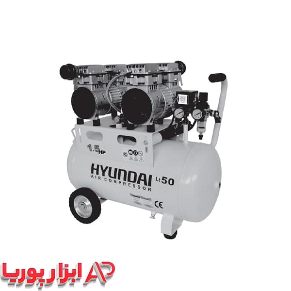 کمپرسور هوا سایلنت 50 لیتری هیوندای مدل 1550-AC