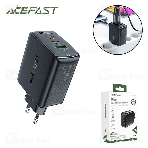 شارژر دیواری ایس فست ACEFAST A41 PD65W GaN Fast Charger توان 65 وات — تصویر ۸