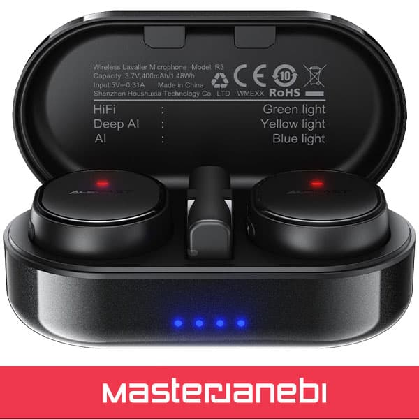 ACEFAST Wireless Magnetic Lavalier Microphones R3 میکروفون بی سیم Type C ایس فست