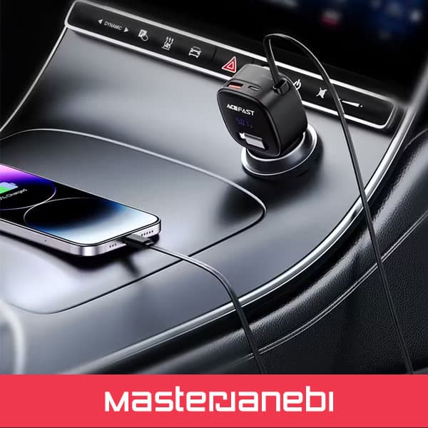 ACEFAST B17 95W Fast Charger شارژر فندکی ایس فست توان 95 وات همراه با کابل متصل — تصویر ۶
