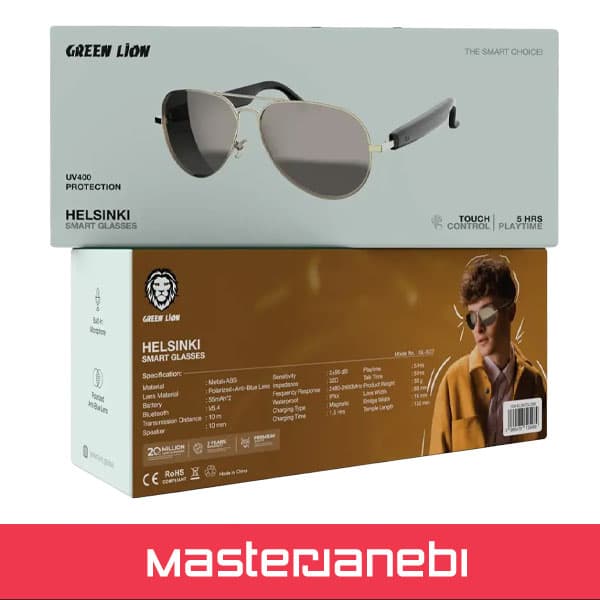 عینک هوشمند گرین لاین Green Lion Helsinki Smart Glasses GNHELSMTGLSBK — تصویر ۴