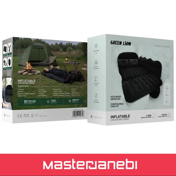 تشک بادی خودرو و کمپینگ گرین لاین Green Lion Inflatable Car Air Mattress GNINCARAMTSBK — تصویر ۳