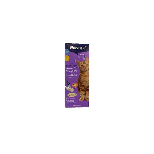 بستنی گربه وینستون Winston با طعم مرغ و ماهی سالمون تعداد 8 عدد