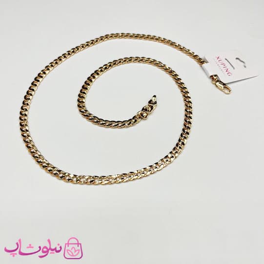 زنجیر زنانه ژوپینگ ظریف طلایی مدل Cartier طول 55 سانت 3 میل