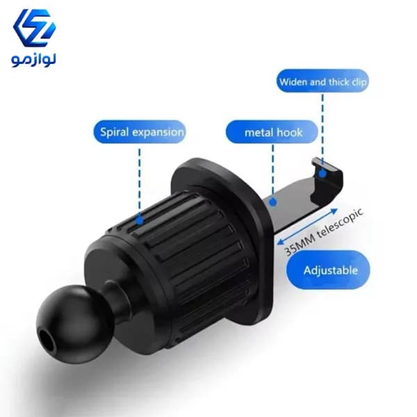 نگهدارنده گوشی موبایل دریچه کولر خودرو مدل CZ-5742 — تصویر ۴