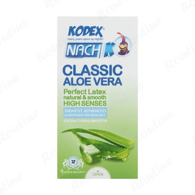 کاندوم کلاسیک آلوئه‌ورا مدل Aloe Vera کدکس