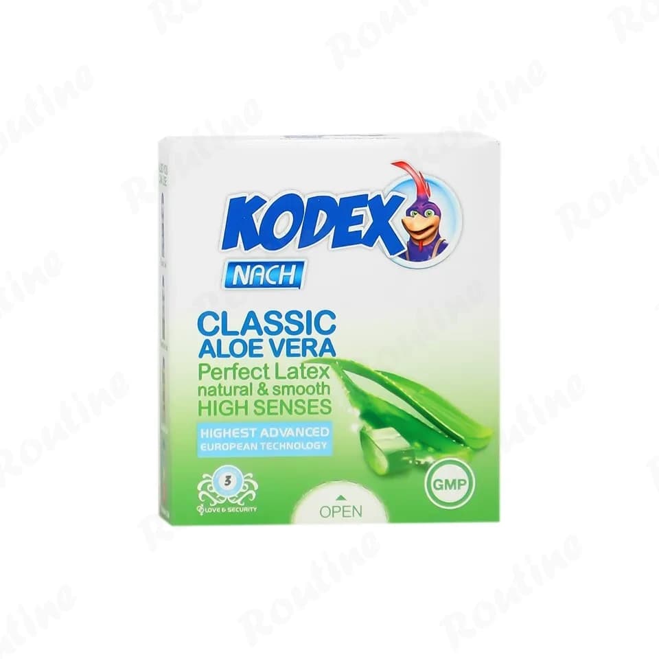 کاندوم کلاسیک آلوئه‌ورا مدل Aloe Vera کدکس — تصویر ۲