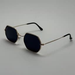 عینک آفتابی ریبن Ray-ban شش ضلعی مشکی طلایی سبک کد RB 3556 — تصویر ۲