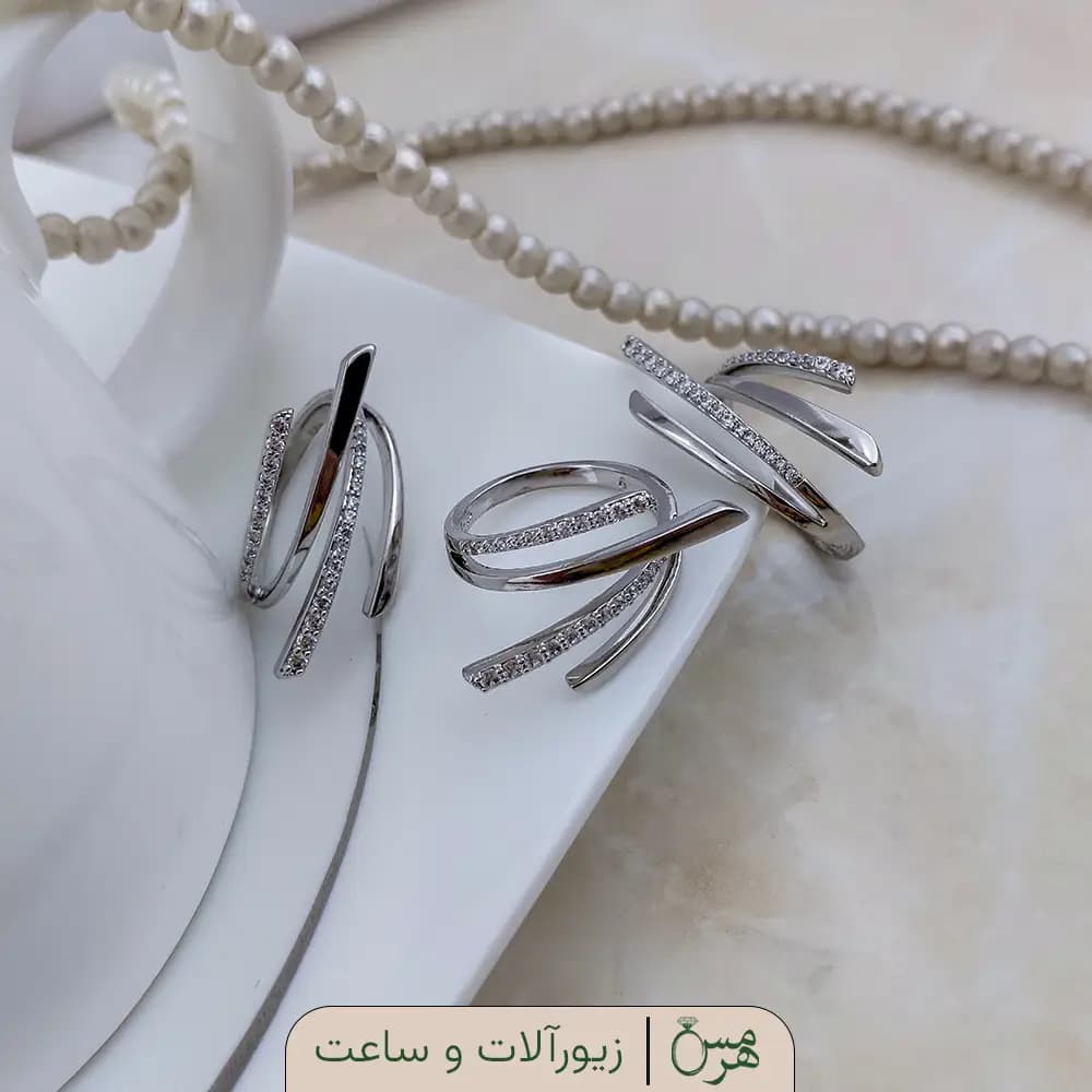 انگشتر زنانه مدل مینیمال نقره ای برند ژوپینگ