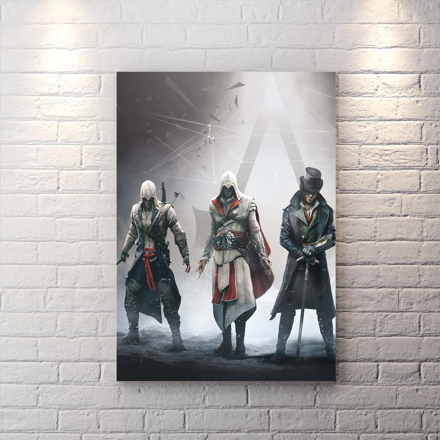 تالو شاسی گیمینگ طرح بازی assassin’s creed با زمینه روشن BAs-9525