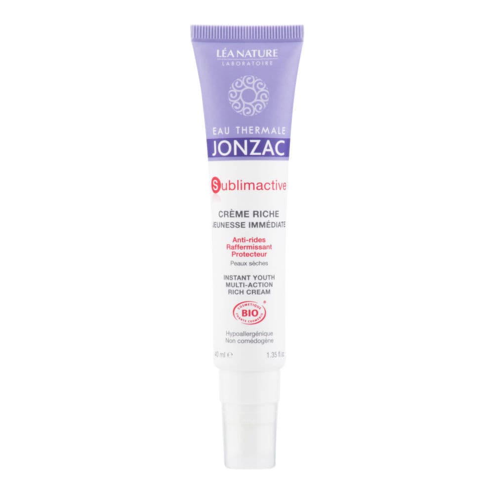 کرم جوانساز فوری ژونزک Jonzac مدل Sublimactive مناسب پوست خشک حجم 40 میل