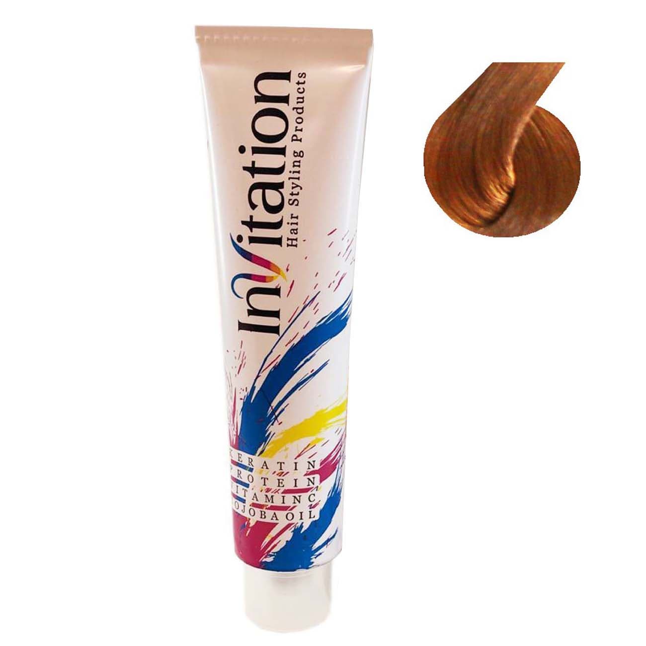 رنگ مو اینویتیشن شماره 7.65 رنگ بلوند شکلاتی حجم 120 میل