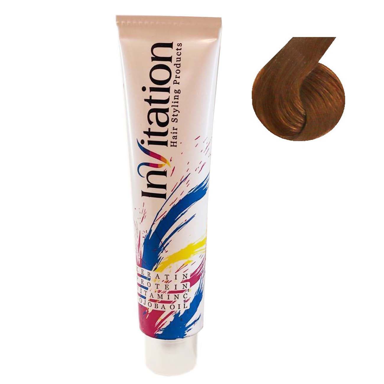 رنگ مو اینویتیشن شماره 6.65 رنگ بلوند شکلاتی تیره حجم 120 میل