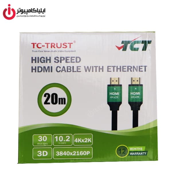 کابل HDMI نسخه 2.0 تراست مدل TC-HCB200 به طول 20 متر — تصویر ۳