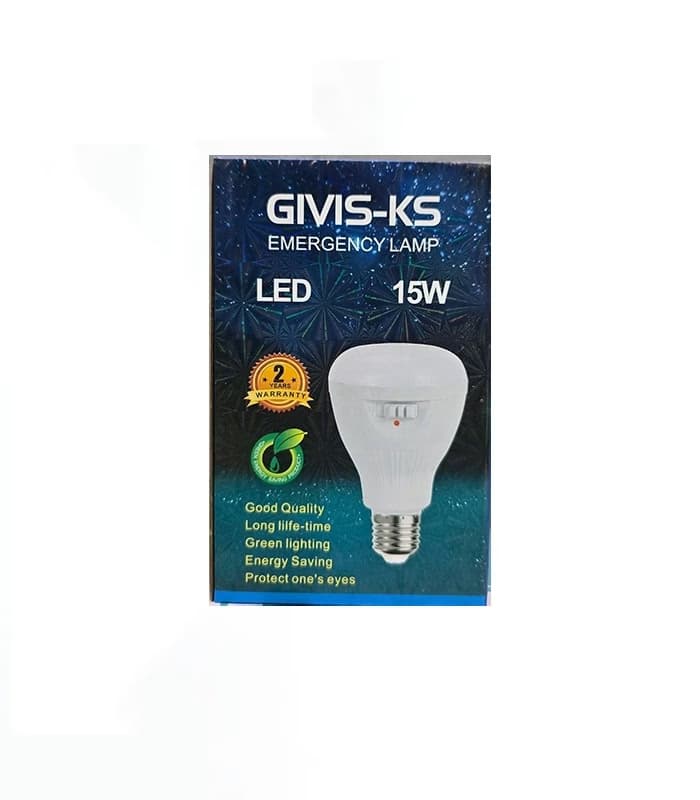 لامپ اضطراری شارژی 15 وات کلید دار مدل GIVIS-KS