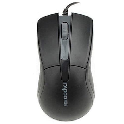 ماوس اپتیکال باسیم رپو مدل Rapoo USB Wired Mouse Black N1162