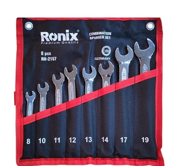 ست آچار یکسر تخت یکسر رینگ رونیکس 8 عددی مدل RH-2157