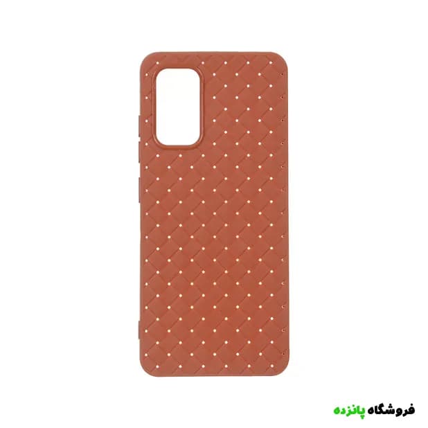 قاب حصیری سامسونگ A32 4G دور لنز براق – قهوه ای