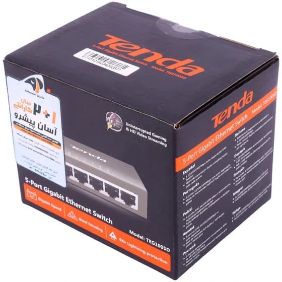 سوییچ 5 پورت تندا مدل TEG1005D کد K17376 — تصویر ۳