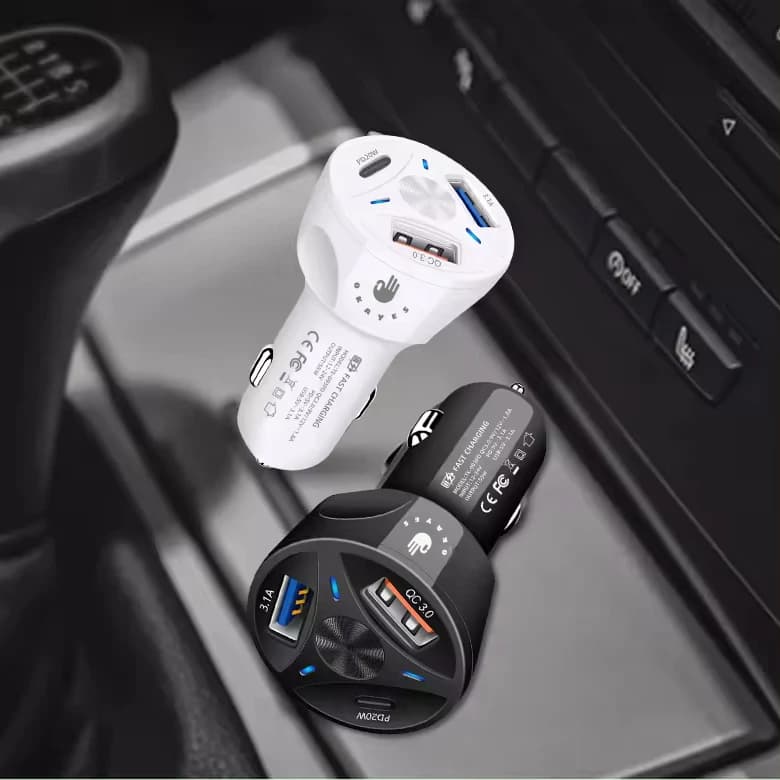 شارژر فندکی مدل QC3.0 Charger-PD-55W کد K17158 — تصویر ۶