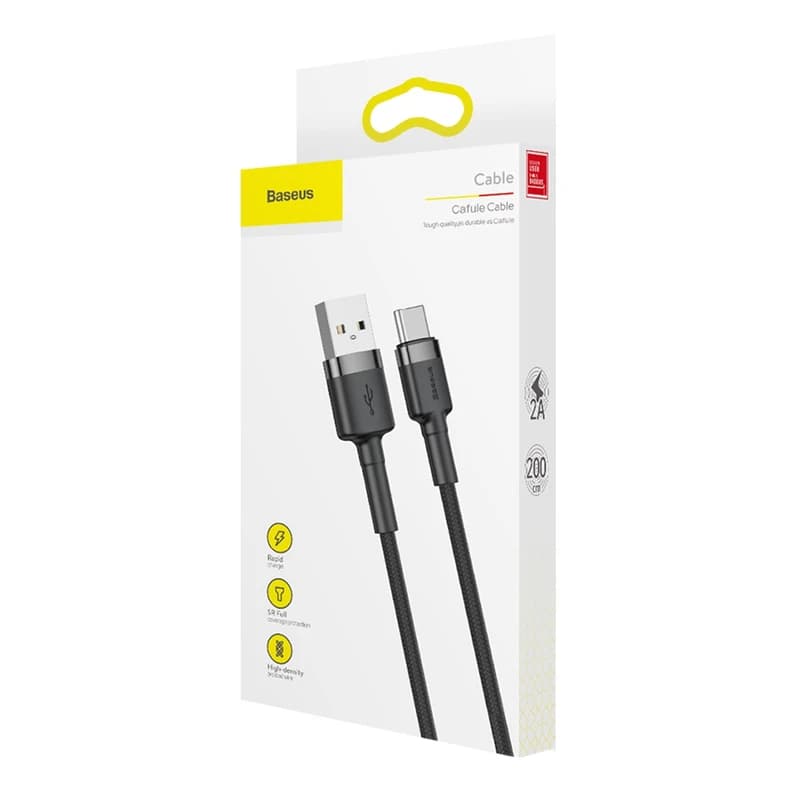 کابل تبدیل USB به USB-C باسئوس مدل CATKLF-UG1 Cafule طول 1 متر کد K17140 — تصویر ۵