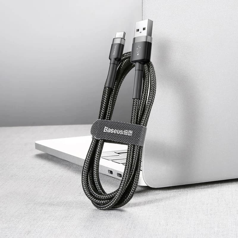 کابل تبدیل USB به USB-C باسئوس مدل CATKLF-UG1 Cafule طول 1 متر کد K17140 — تصویر ۲