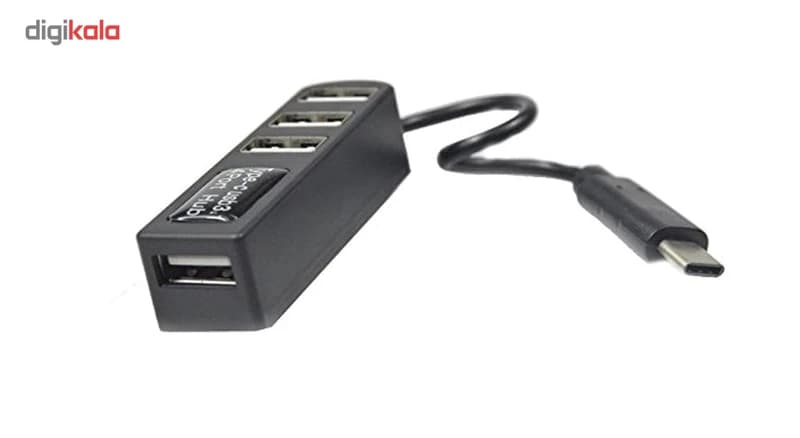 هاب USB 3.1 Type-C چهار پورت مدل P-101 کد K17069 — تصویر ۳