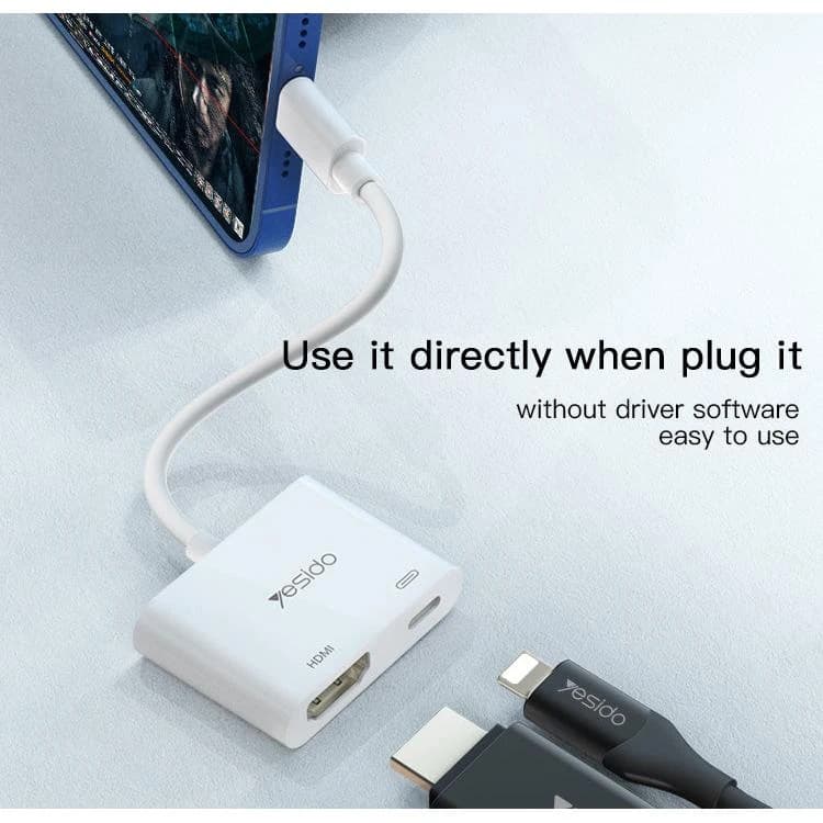 مبدل لایتنینگ به HDMI / لایتنینگ یسیدو مدل HM06 کد K17042 — تصویر ۳