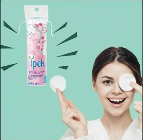 پد آرایش پاک کن ایپک ipek 70 عددی(طرح قدیم)