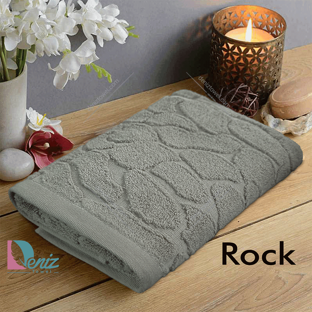 حوله دستی بزرگ طرح راک رنگ طوسی سبز