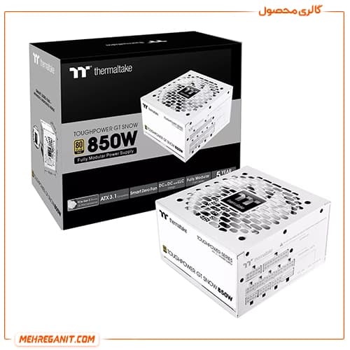 پاور کامپیوتر ترمالتیک مدل Toughpower GT 850W Gold سفید — تصویر ۶