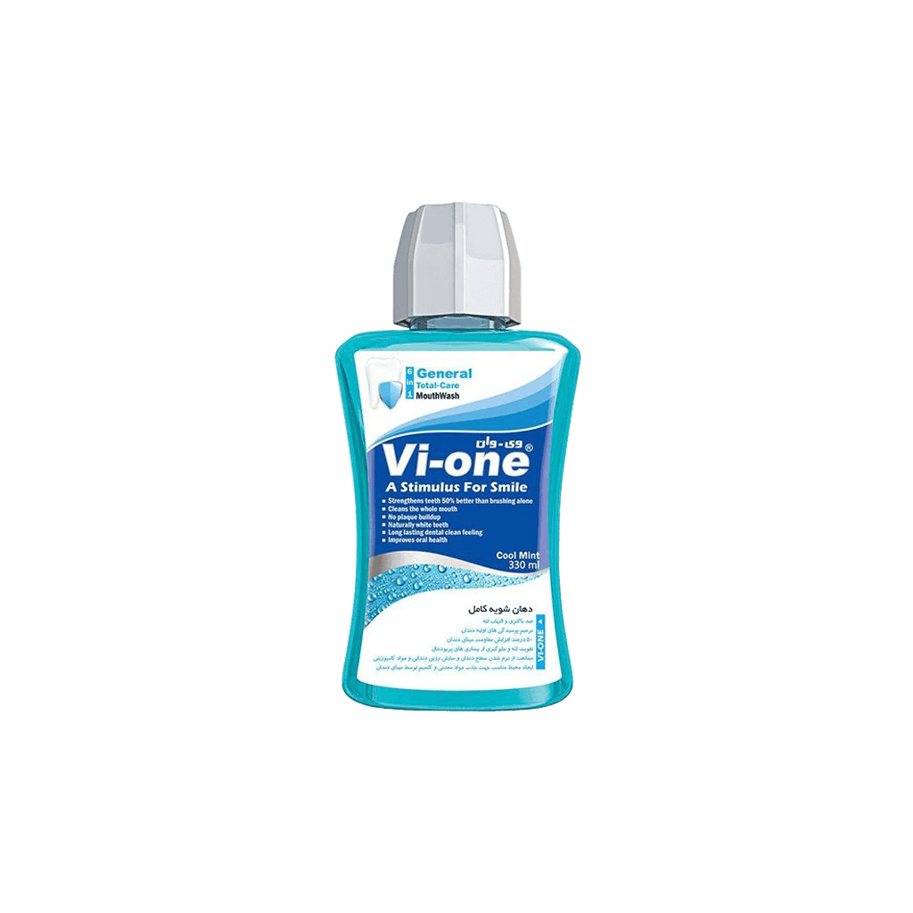 دهانشویه کامل وی وان حاوی عصاره اکالیپتوس ۳۳۰ میلی لیتر | Vi-One General Mouthwash Cool Mint 330 ml