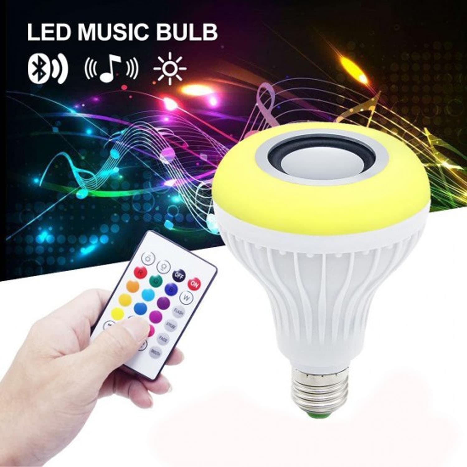 چراغ لامپی اسپیکردار موزیکال + Music Bulb Speaker Light