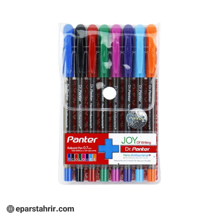 خودکار پنتر آنتی باکتریال نانو 7 میل کد DP105 (بسته 8 رنگ)