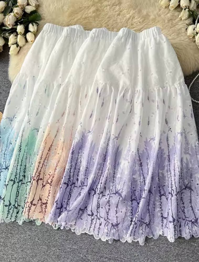 دامن گلدوزی طرح ابرنگی دخترانه و زنانه کد d7576