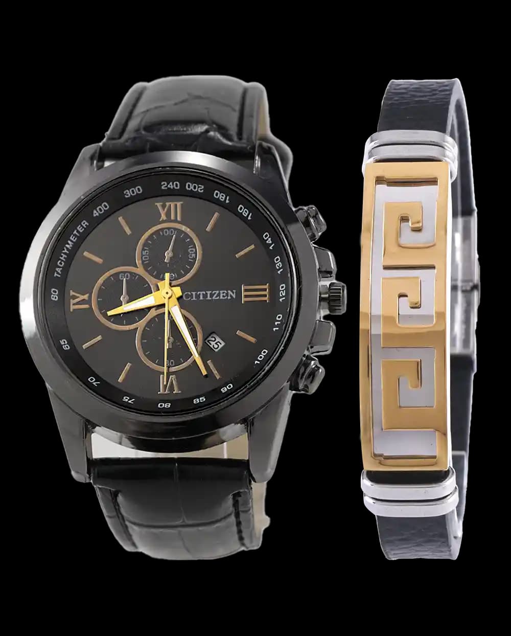 ست ساعت مچی و دستبند مردانه سیتیزن CITIZEN مدل 1602